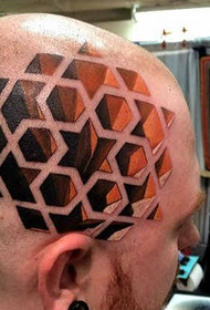 Tatuaggio testa maschile europea e americana