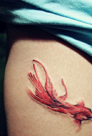 colore delle gambe Tatuaggio di pesce rosso