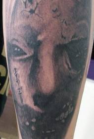 modello di tatuaggio testa demone spaventoso