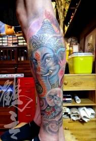 vitellu Ganesha cum'è un mudellu di tatu di vernice dipinta