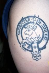 鹿头族符号纹身图案