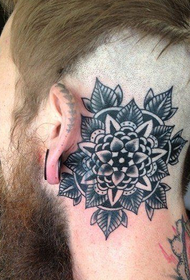 главе модне прекрасне еуропске и америчке црно-бијеле цвјетне тетоваже