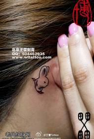 cute cute კურდღლის tattoo ნიმუში