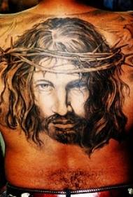 Isus nosi uzorak tetovaže krune od trnja