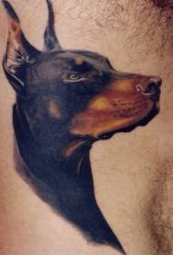 modello di tatuaggio avatar doberman serio