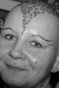 uzorak tetovaža ženske leopard glave