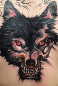 Înapoi nou școală pictată diavol modelul de tatuare avatar câine