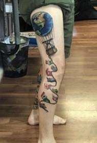 Tattoo-bene seunsbeenbanner en tatoeëermerke vir luglugballonne