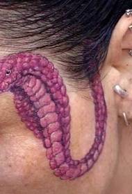 face snake tattoo pattern