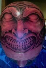 модел на смеха на главата демон на татуировка