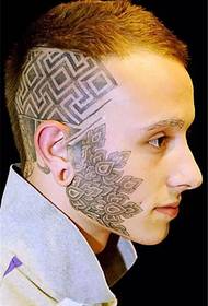 Tsarin joometric sting head tattoo