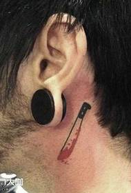modello di tatuaggio testa machete