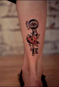 Abstrakt Auge Been Tattoo