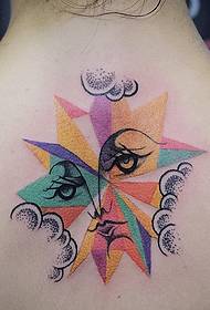 mysterious girl head tattoo pattern from tattooist Luca