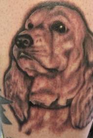 großes Ohr Hundekopf Tattoo Muster