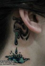 modèle de tatouage robinet goutte