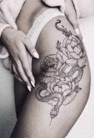 секси тетоважа на бутот 9 женски бедра секси тетоважа работи