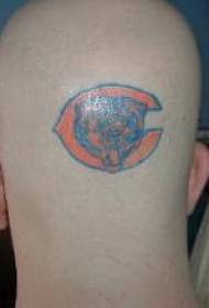 mudellu di tatuatu di logo di urso di capu