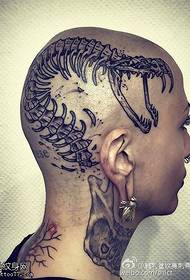 fej kígyó tetoválás minta