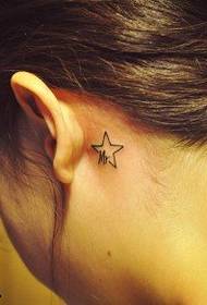 modello di tatuaggio a stelle generoso semplice nero