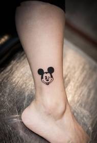 noga kreskówka wzór tatuażu Myszka Miki