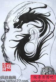 Alternativní klasické hlavy Totem Dragon Tattoo Pattern