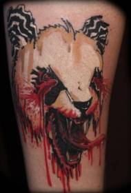 Isitayela se-horror creepy bloody panda tattoo