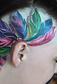 model de tatuaj de culoare cap