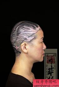 Japońska kobiety głowy smoka tatuażu ilustracja