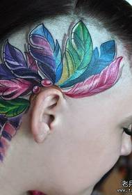 La barra dello spettacolo del tatuaggio ha raccomandato un modello di tatuaggio di colore della testa