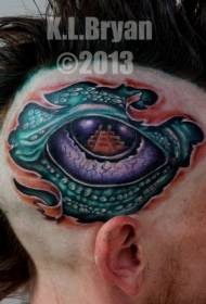 modello tatuaggio longan new school testa colore
