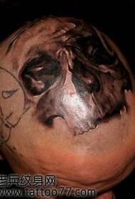 hlava cool lebka tetování vzor