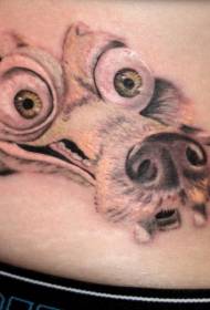 hauska sarjakuva eläin luuranko tatuointi malli