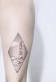 Kalb Leuchtturm Wellenpunkt Tattoo Tattoo Muster