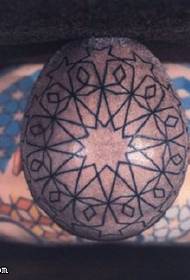 Wzór tatuażu głowy geometrycznej linii