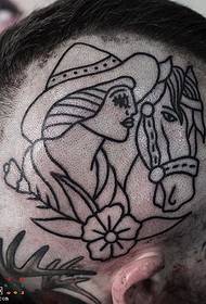 naslov linije avatar uzorak tetovaža konja