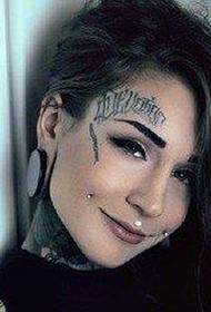 Piercing al vento in stile europeo con motivo tatuaggio tatuaggio lettera inglese