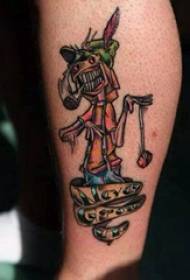 karakter tatovering dreng ben på det sjove karakter tatovering billede