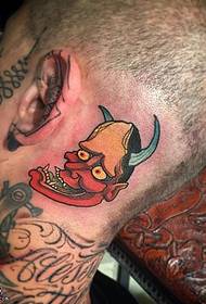 modello di tatuaggio di prajna maschera per la testa