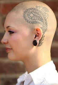 figure de tatouage de beauté tête personnalité