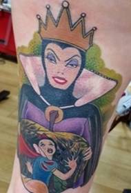 Foto Tattoo nan koulè janm karaktè karaktè desen ki pi ba