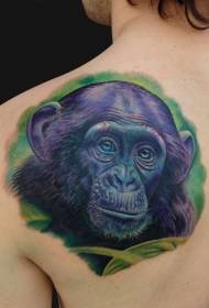 back violet orangutan tattoo pateni