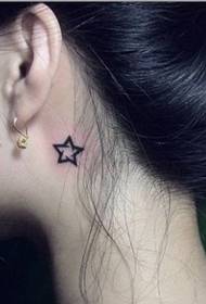 Uzorak tetovaža glave: uzorak tetovaže glave s totemom pentagrama