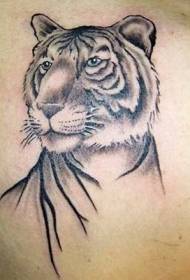 Svart tigerhode tatoveringsmønster