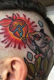 ဦး ခေါင်း Fruit Mouse Tattoo ပုံစံ