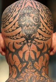 hoofd mode schedel totem tattoo