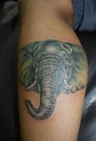 Kallef einfach Faarf realistesch Elefant Head Tattoo Muster