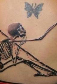 Patrón de tatuaje de muerte pintado a mano