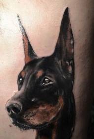 Pola tato kepala Doberman