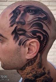 Europski i američki stil glave elegantan uzorak tetovaža